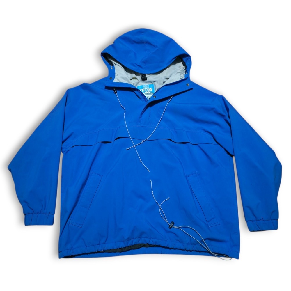 Vintage Woolrich TETON USA Made Mens XL Gore-Tex Lined Blue Hooded Jacket *Flaws